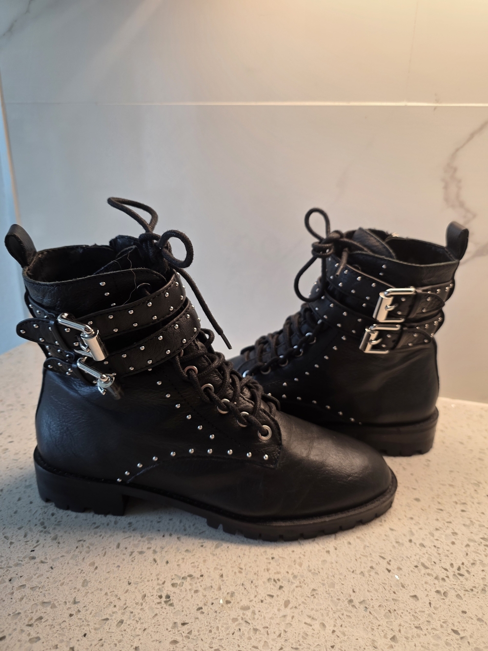 Rebecca Minkoff Jaiden Studded Leather Combat Boots